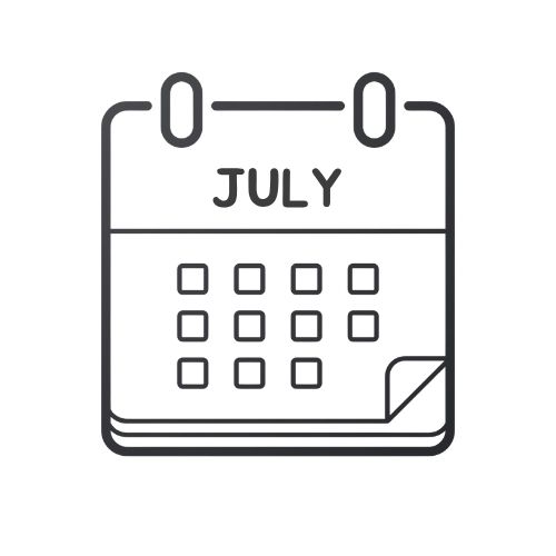 Calendar icon displaying the month July